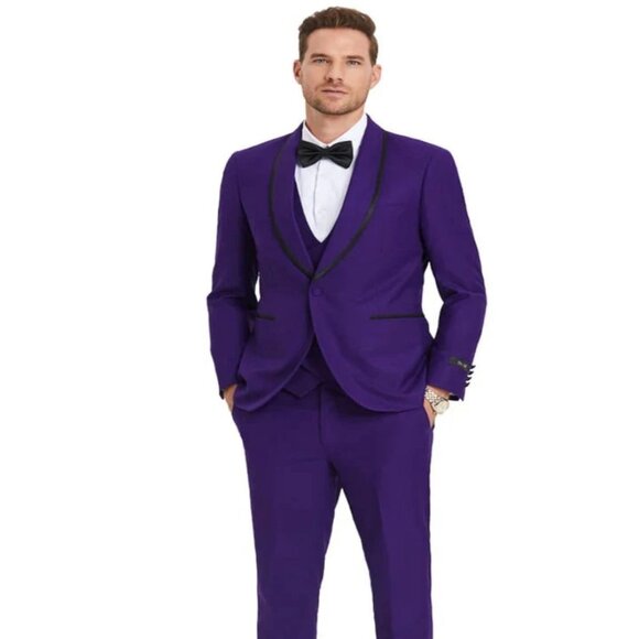Purple Prom Suit - Purple Prom Outfit -Vested Purple Prom...